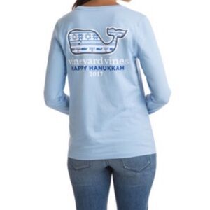Vineyard Vines Hanukkah 2017 Long Sleeve Tee